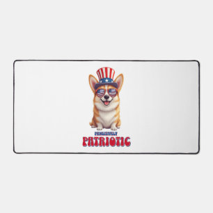 Patriotic Corgi - Pawsitively Patriotic Desk Mat