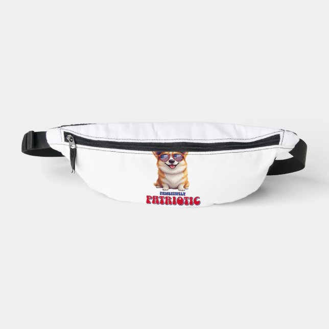 Patriotic Corgi - Pawsitively Patriotic Fanny Pack (Front)