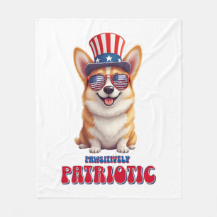 Patriotic Corgi - Pawsitively Patriotic Fleece Blanket