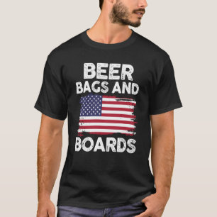 Patriotic Cornhole Player 4th Of July Beer Bags An T-Shirt