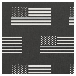 Patriotic Corrections Officer Style American Flag Fabric