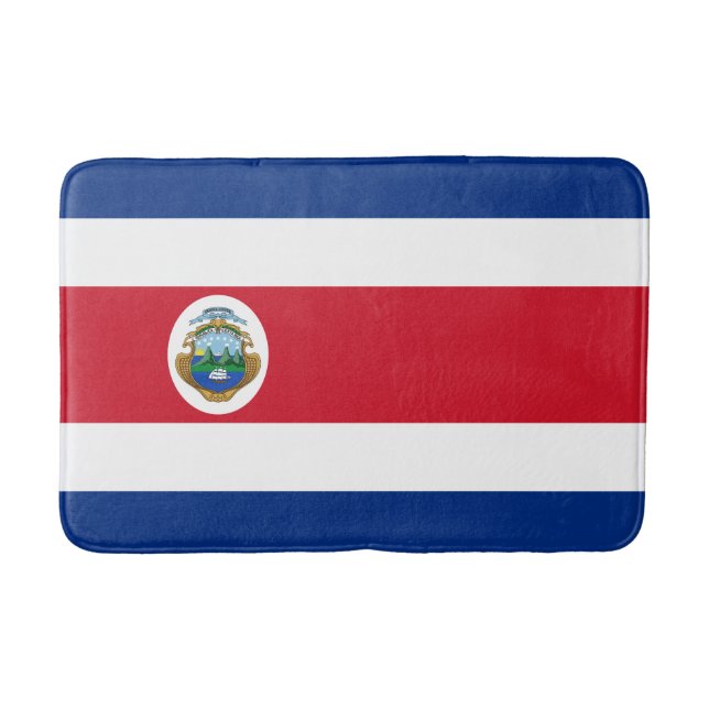 Patriotic Costa Rica Flag Bath Mat (Front)