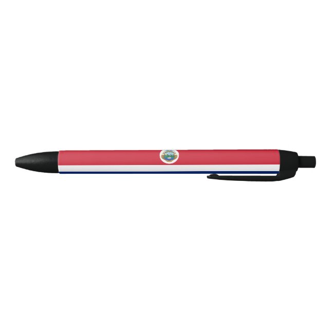 Patriotic Costa Rica Flag Black Ink Pen (Bottom)