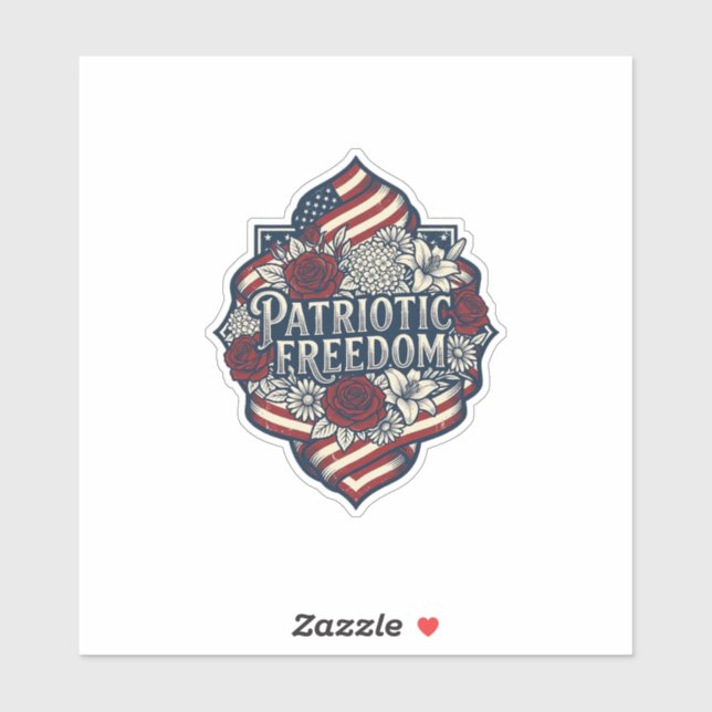 Patriotic Cottage Garden Vector Graphic Tee_1 (Sheet)
