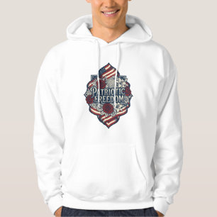 Patriotic Cottage Garden Vector Graphic Tee_1 Hoodie