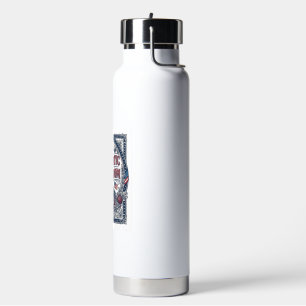 Patriotic Cottage Garden Vector Graphic Tee Water Bottle
