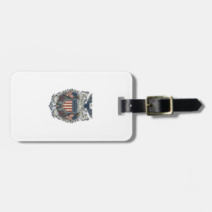 Patriotic Cottagecore America Vector Graphic Tee Luggage Tag