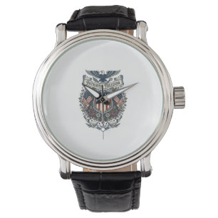 Patriotic Cottagecore America Vector Graphic Tee Watch