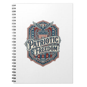 Patriotic Country Gospel Vector Graphic Tee Notebook