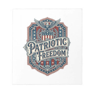 Patriotic Country Gospel Vector Graphic Tee Notepad