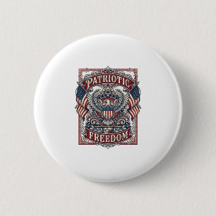 Patriotic County Parade Vector Graphic Tee_1 2 Inch Round Button