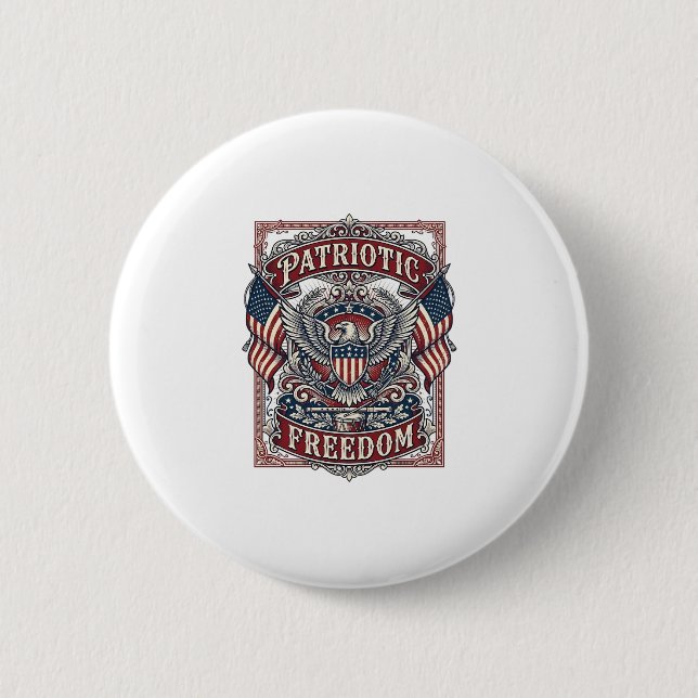 Patriotic County Parade Vector Graphic Tee_1 2 Inch Round Button (Front)