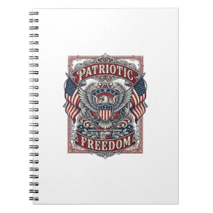 Patriotic County Parade Vector Graphic Tee_1 Notebook