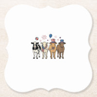 Patriotic Cow Lineup Vintage Vector Shirt Design_1