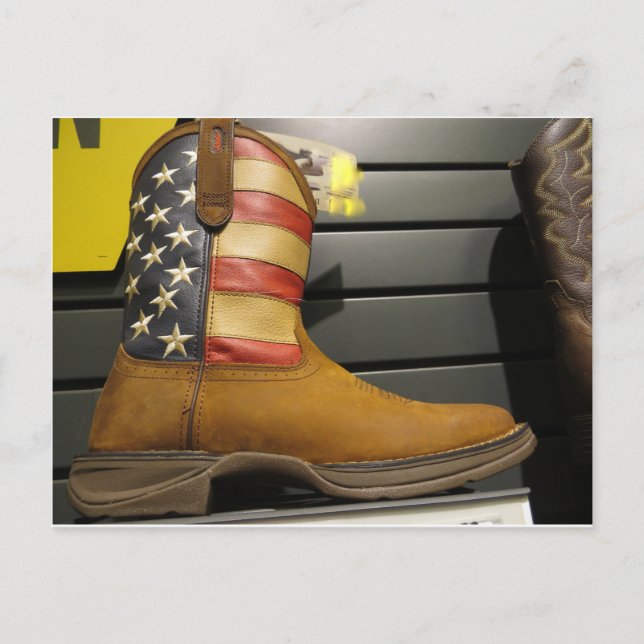 Patriotic Cowboy Boot Postcard (Front)