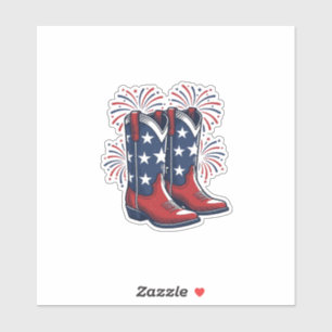 Patriotic Cowboy Boots Vintage Western Shirt Desig