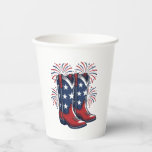Patriotic Cowboy Boots Vintage Western Shirt Desig Paper Cups<br><div class="desc">Patriotic Cowboy Boots Vintage Western Shirt Design_1</div>