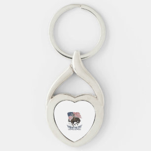 Patriotic Cowboy Land Of The Free Western Shirt De Keychain