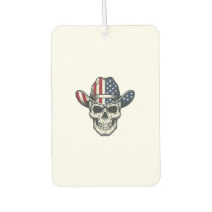 Patriotic Cowboy Skull Vintage Engraving Shirt_1 Air Freshener