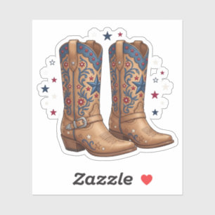 Patriotic Cowgirl Boots Stars 4th of July Western 
