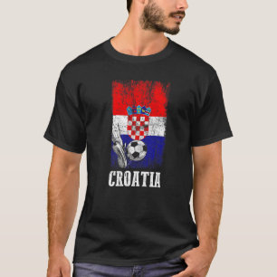 Patriotic Croatian Soccer Player  Croatia Flag Soc T-Shirt