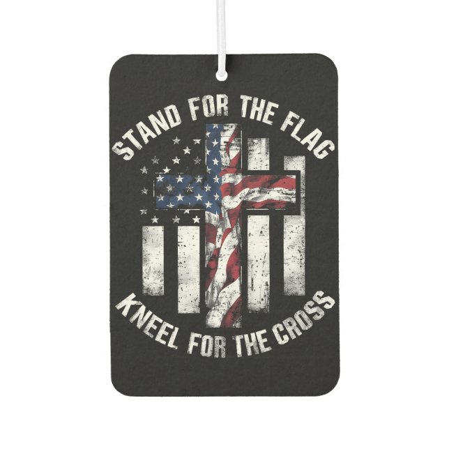 Patriotic Cross Air Freshener (Front)