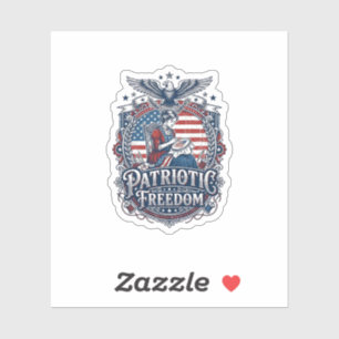 Patriotic Cross Stitcher Vector Graphic Tee_1