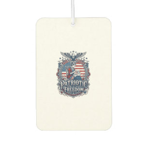 Patriotic Cross Stitcher Vector Graphic Tee_1 Air Freshener