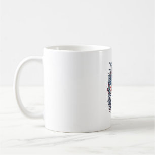 Patriotic Cross Stitcher Vector Graphic Tee_1 Coffee Mug