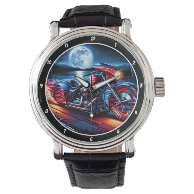 Patriotic Cruiser, Moonlit Fiery Ride. Watch (Front)