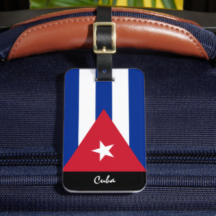 Patriotic Cuba Luggage Tags, Cuban Flag Tag