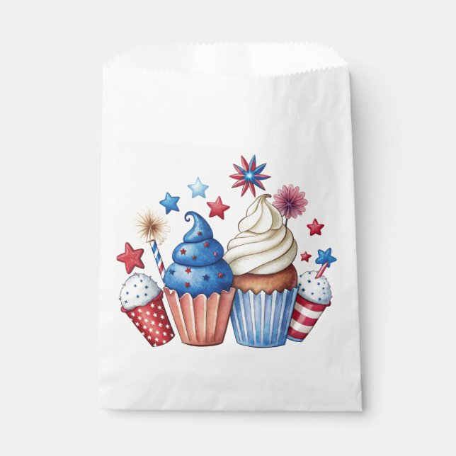 Patriotic cupcakes favour bag (Front)