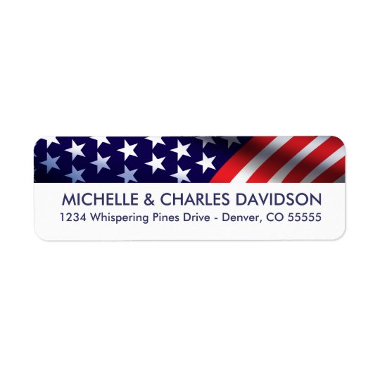 Patriotic Customized Return Address Labels