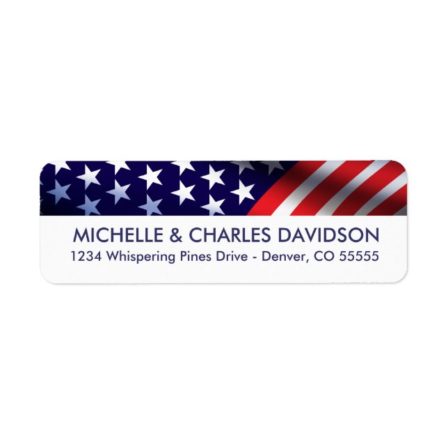 Patriotic Customized Return Address Labels (Front)