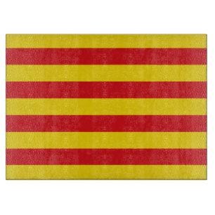 Patriotic cutting board with Flag of Catalonia