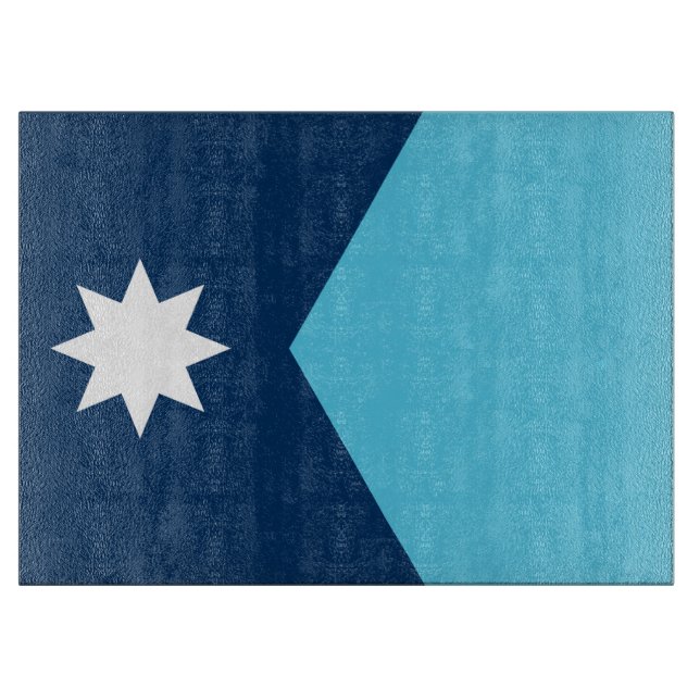 Patriotic cutting board with Flag of Minnesota, US (Front)