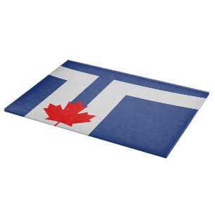Patriotic cutting board with Flag of Toronto