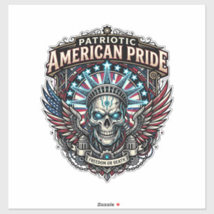Patriotic Cyber Liberty Skull Cyberpunk Future Fre