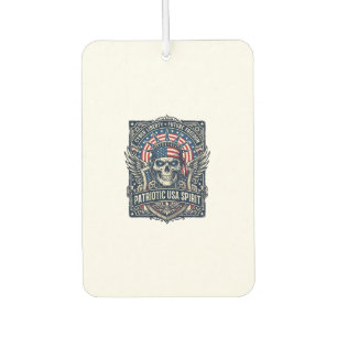 Patriotic Cyber Liberty Skull Cyberpunk Future Fre Air Freshener