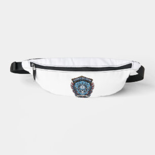 Patriotic Cyber Liberty Skull Cyberpunk Future Fre Fanny Pack