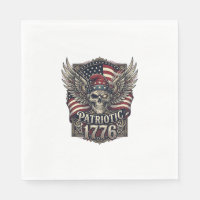 Patriotic Cyber Liberty Skull Cyberpunk Future Fre