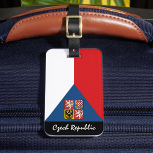 Patriotic Czech Republic Luggage Tags, Czech Flag Tag