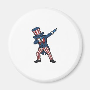 Patriotic Dabbing Character Vintage Vector Design_ Magnet