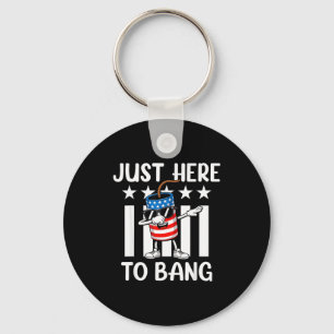 Patriotic dabbing firecracker usa for july fourth  keychain