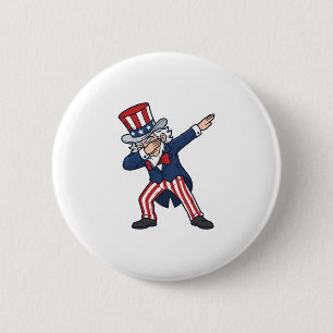 Patriotic Dabbing Gentleman Vintage Vector Design_ 2 Inch Round Button