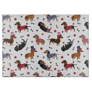 Patriotic Dachshund Cutting Board