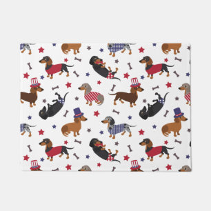 Patriotic Dachshund Doormat