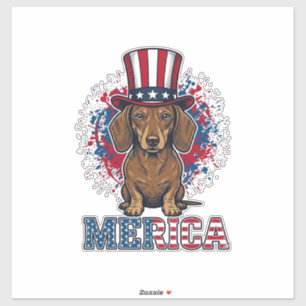 Patriotic Dachshund Merica Vintage Dog Shirt_1