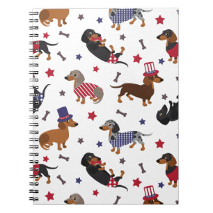 Patriotic Dachshund Notebook