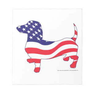 Patriotic Dachshund Notepad